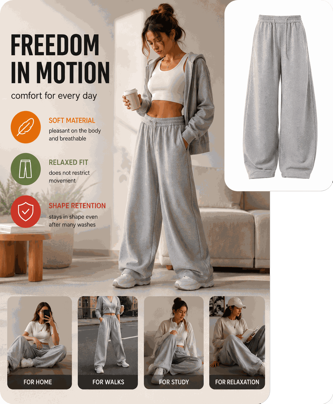 Product card with clothing